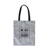 定制新款杜邦紙旅行袋大容量單肩手提袋休閑網料絲印定做