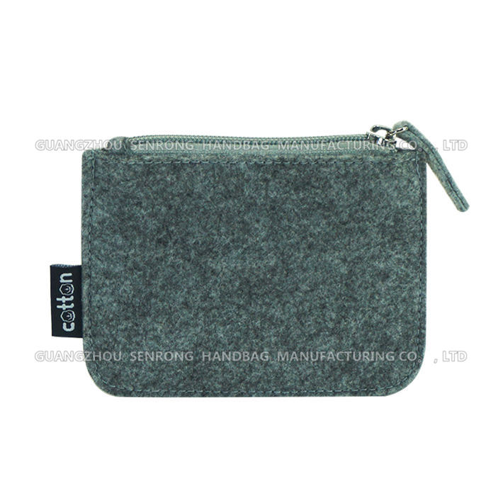 拉鏈密封零錢毛氈小包袋定做