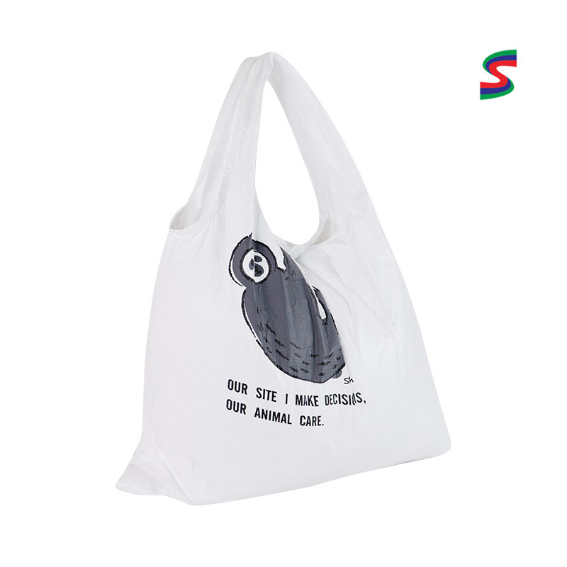 保護動物主題抗菌購物特衛(wèi)強杜邦紙背心袋